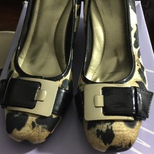 Bandolino leopard print wedges 7.5